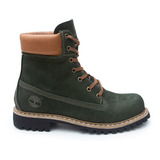 Bota Timberland Em Couro Solado De Borracha Antiderapante