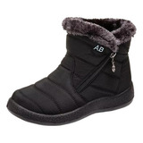 Bota Tornozelo Neve Femininas Inverno Quente Sapatos Pelúcia