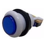 Botão Acrilico rosca micro Para Flip Arcade Azul 10pçs