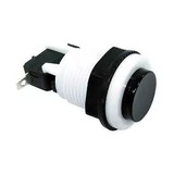 Botão Acrilico rosca micro Para Fliperama Arcade Preto 10pçs