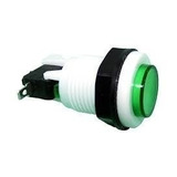 Botão Acrilico rosca micro Para Fliperama Arcade Verde 10pçs