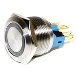 Botão Antivandalismo 22mm Iluminado 24vca cc Metaltex Cor Verde