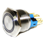 Botão Antivandalismo 22mm Vermelho 24vca cc 05un Metaltex