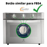 Botão Compatível Kit 3 Unidades Forno Electrolux Fb54x Fb54b