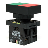 Botao Duplo P20apl 1c Verde E Vermelho 1na 1nf Metaltex