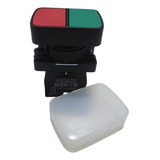 Botão Duplo Verde Vermelho Proteção De Silicone 1na 1nf