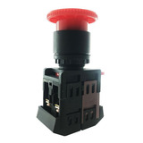 Botão Emergência Cogumelo Trava Vermelho 1 22mm