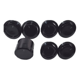 Botão Fogão Continental Preto Com Aro Kit Com 7 Peças