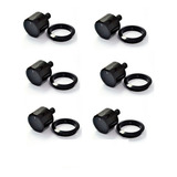 Botão Fogão Continental Preto Com Moldura Kit 6 Peças