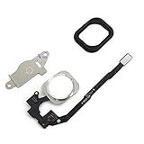 Botão Home Key Flex Cable Metal Bracket Rubber Gasket For IPhone 5s Prata 