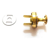 Botão Imãntado Com Rebite 1 Lado 14mm 50 Pares Ouro