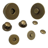 Botão Imantado Forte Rebite 2 Lados 18mm 100un Ouro Velho