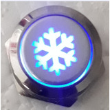 Botão Interruptor Ar Condicionado Universal Metal Led Azul