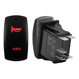Botão Interruptor Buzina 12v 24v 2 Leds Vermelho