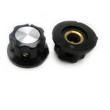 Botão Knob Baquelite Preto C Parafuso 33 5x16mm Mf a04