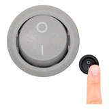 Botão Liga Desliga Chave Gangorra Mini Interruptor Cor Cinza