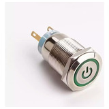 Botão On off 220v Trava Interruptor Chave Led Liga Desliga Cor Verde