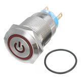 Botão On off 220v Trava Interruptor Chave Led Liga Desliga Cor Vermelho