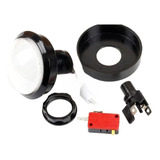 Botão Para Fliperama Arcade 60mm Diâmetro Concavo Led Branco