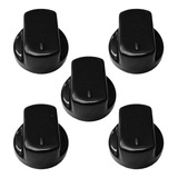 Botão Para Fogão Brastemp Active Com 5 Pcs Preto
