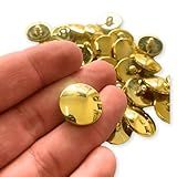 Botão Pezinho Dourado Escolha O Tamanho 13mm 15mm 18mm Ou 20mm Costura Artesanato -20mm-