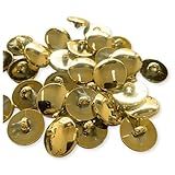 Botão Pezinho Escolha O Tamanho 13mm 15mm 18mm 20mm Dourado Costura 100 Unidades Artesananto -13mm-