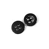Botão Preto 11-5mm 18L 4 Furos Para Costura Artesanato Patchwork