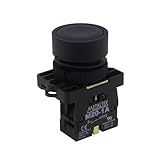 Botão Pulsador 22mm 1NA P20AFR B 1A Preto Metaltex