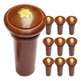 Botão Viola Boxwood Star Gold Antoni Marsale kit Com 10 