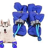 Botas De Cão- 4 Pet Shoes Para Hot Pavement- Sapatos Macios Antiderrapantes Respiráveis --à Prova D-água Para Cães Pequenos E Médios