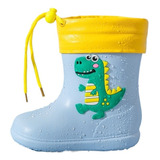 Botas De Chuva Azuis Para Crianças Capa De Algodão Para