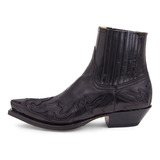 Botas De Cowboy Vintage Masculinas De Couro De Alta Corrente
