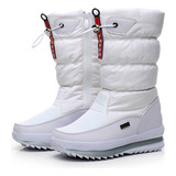 Botas De Esqui Impermeáveis De Cano Alto Para Mulher