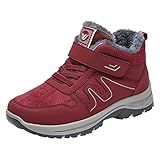Botas De Neve De Inverno Da Moda Para Mulheres De Fundo Plano Antiderrapante Curto Pelúcia Quente Conforto Cadarço Gancho Botas De Neve Altas C 8 5