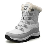 Botas De Neve Femininas Impermeáveis E Quentes De Inverno 