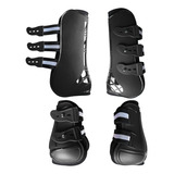Botas De Tendão De Cavalo Frente Traseira Preto Xl