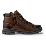 Botas Masculinas Coturno Couro Legítimo Vacanza Laroche