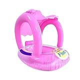 Bote Boia Infantil Com Cobertura E Assento Fralda 12m 70cm Rosa 