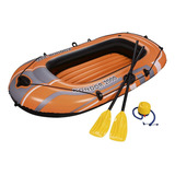 Bote Inflável Até 95kg Com Remos E Bomba Bel Bestway Kondor