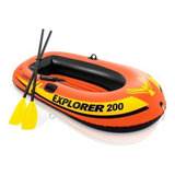 Bote Inflável Explorer 200 Com Remo Intex