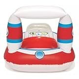 Bote Inflável Infantil Com Encosto- Formato De Veículo- 104 X 99 Cm- Branco E Colorido- Para Piscina E Praia
