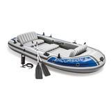 Bote Inflável Intex Excursion 5 C Remos Bomba Barco 600kg