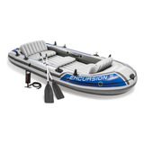Bote Inflável Intex Excursion 5 Par De Remos Bomba Barco