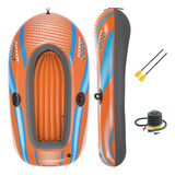 Bote Inflável Kondor Bestway 1 Pessoa Bomba Par De Remo