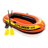 Bote Inflável Par Remos Bomba Explorer 300 Intex Até 186kg