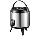 Botijão Garrafa Térmica Inox 5 8 Litros Torneira Café Leite