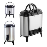 Botijão Térmico Duplo Café Leite Garrafão Inox 12 Litros