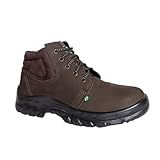 Botina Bota Segurança Nobuck Cafe Bico Pvc Ecosafety Tam 42