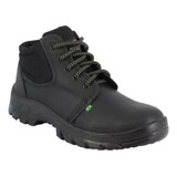 Botina Segurança Couro Nobuck Preto Ps139 Ecosafety Pvc Ca