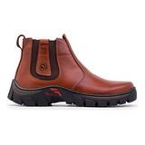 Botina Tratorada Bota Masculina Couro Palmilha Gel Adventure